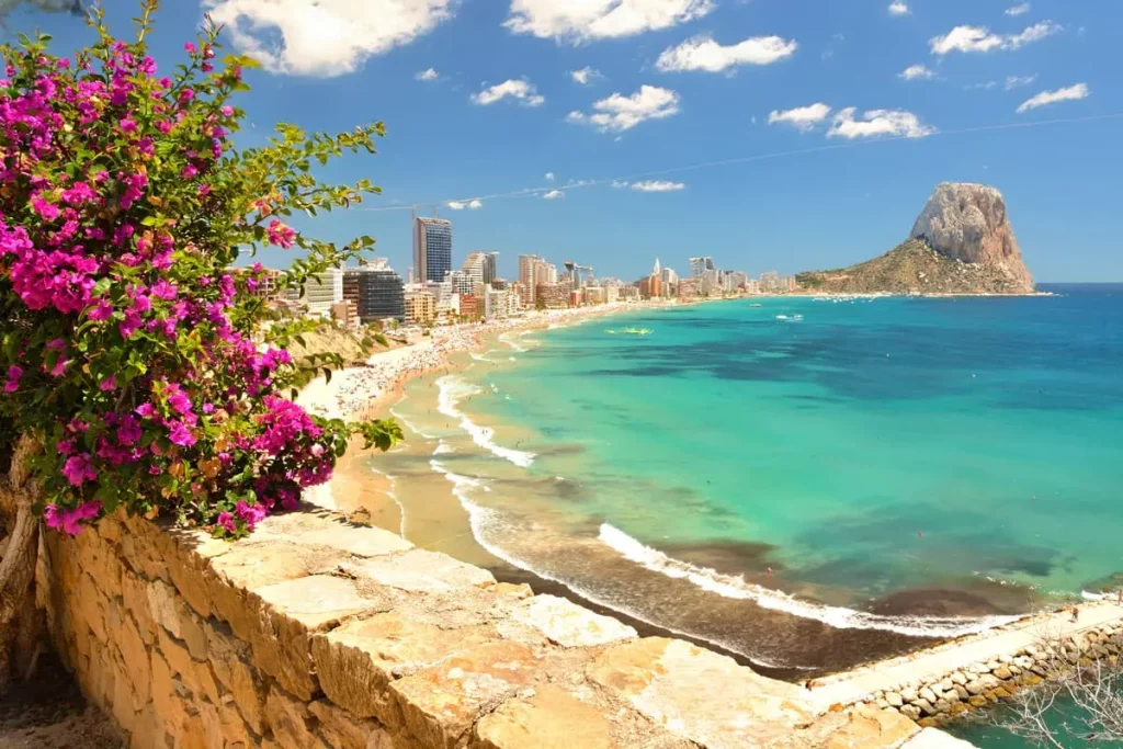Panoramic view of Calpe’s coastline and Peñón de Ifach