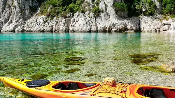 Crystal-clear Mediterranean waters along the Alicante coast, perfect for a calm kayaking experience